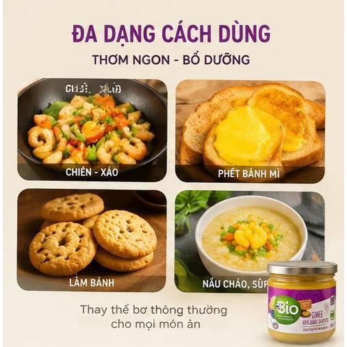 Bơ ghee hữu cơ cho bé ăn dặm, DM Bio, ENER Bio Đức 180g, Bơ Ghee Easy