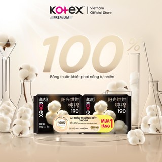 Mua 4 tặng 4 gói Băng vệ sinh Kotex Bông Thuần Khiết Hàng Ngày 19CM 10 miếng/gói
