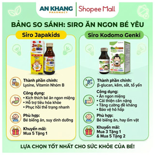 Siro Ăn Ngon Cho Bé Japakids - Hỗ Trợ Bé Ăn Ngon Miệng, Giảm Biếng Ăn Nhập Khẩu Nhật Bản - 100 ML
