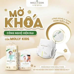 Tã bỉm MOLLY KIDS công nghệ Hàn Quốc, tã dán bỉm quần mềm mại thấm hút tốt cho bé đủ size