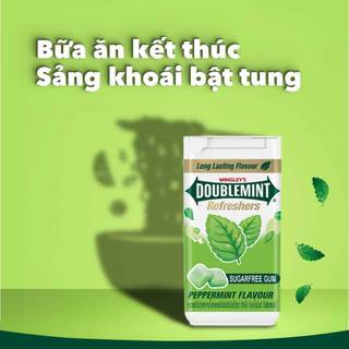 Combo 6 Kẹo sing-gum không đường Doublemint Refreshers hương bạc hà hũ 40g (6 hũ x 40g)