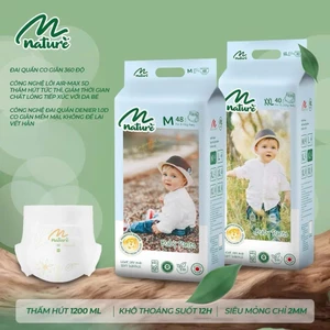Tã/Bỉm MOMO NATURE mỏng nhẹ, siêu thoáng khí cho bé từ NB Newborn - 4XL