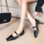 Giày Mary Jane búp bê nữ quai khóa kiểu dáng vuông đế thấp mềm mại phong cách công sở dễ phối