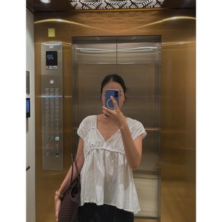 𝗠𝗮𝗿𝗶𝘀 𝗟𝗶𝗻𝗲𝗻-|LY LINEN| Áo Linen cổ V đơn giản