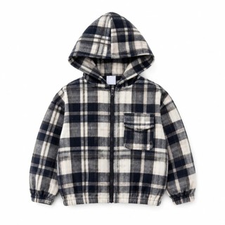 Áo khoác chống nắng có mũ trùm đầu bằng vải flannel cotton,tay dài,họa tiết kẻ caro,dáng rộng,unisex.