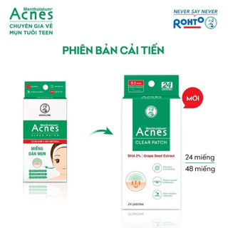 Miếng Dán Mụn Acnes Clear Patch Clear Acne & Anti-Bacteria 24 Miếng ( 2 Gói x 12 Miếng)