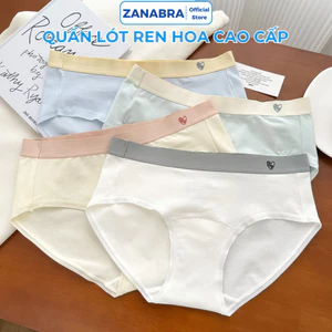 Quần lót nữ cotton màu sắc nhẹ nhàng nữ tính, Quần lót cao cấp thoáng mát họa tiết tim ZANABRA L183
