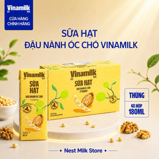 Sữa Hạt Đậu Nành Óc Chó Vinamilk 180ml - Thùng 48 Hộp