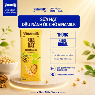 Sữa Hạt Đậu Nành Óc Chó Vinamilk 180ml - Thùng 48 Hộp