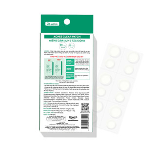 Miếng Dán Mụn Acnes Clear Patch Clear Acne & Anti-Bacteria 24 Miếng ( 2 Gói x 12 Miếng)