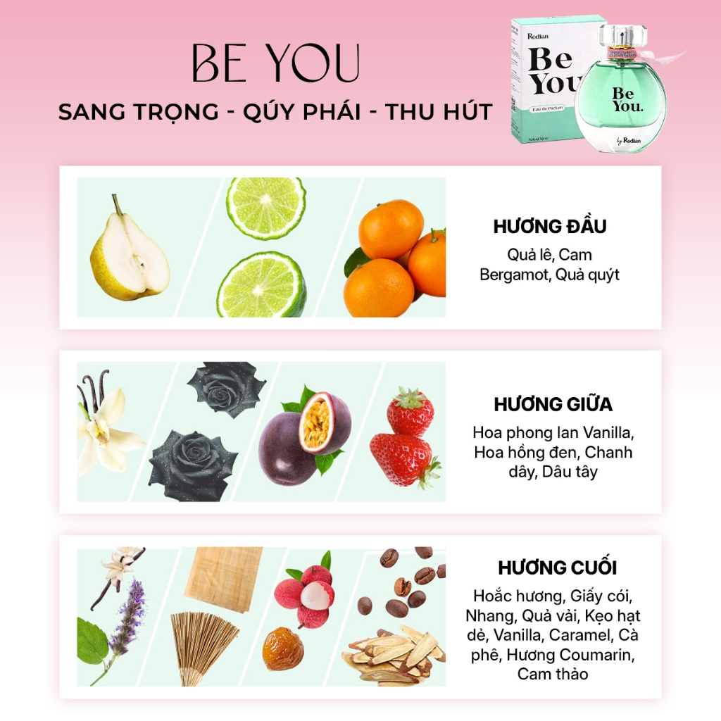Nước Hoa Nữ Rodian 50ml Hương Ngọt Ngào Nữ Tính, Lưu Hương Đến 8 Giờ