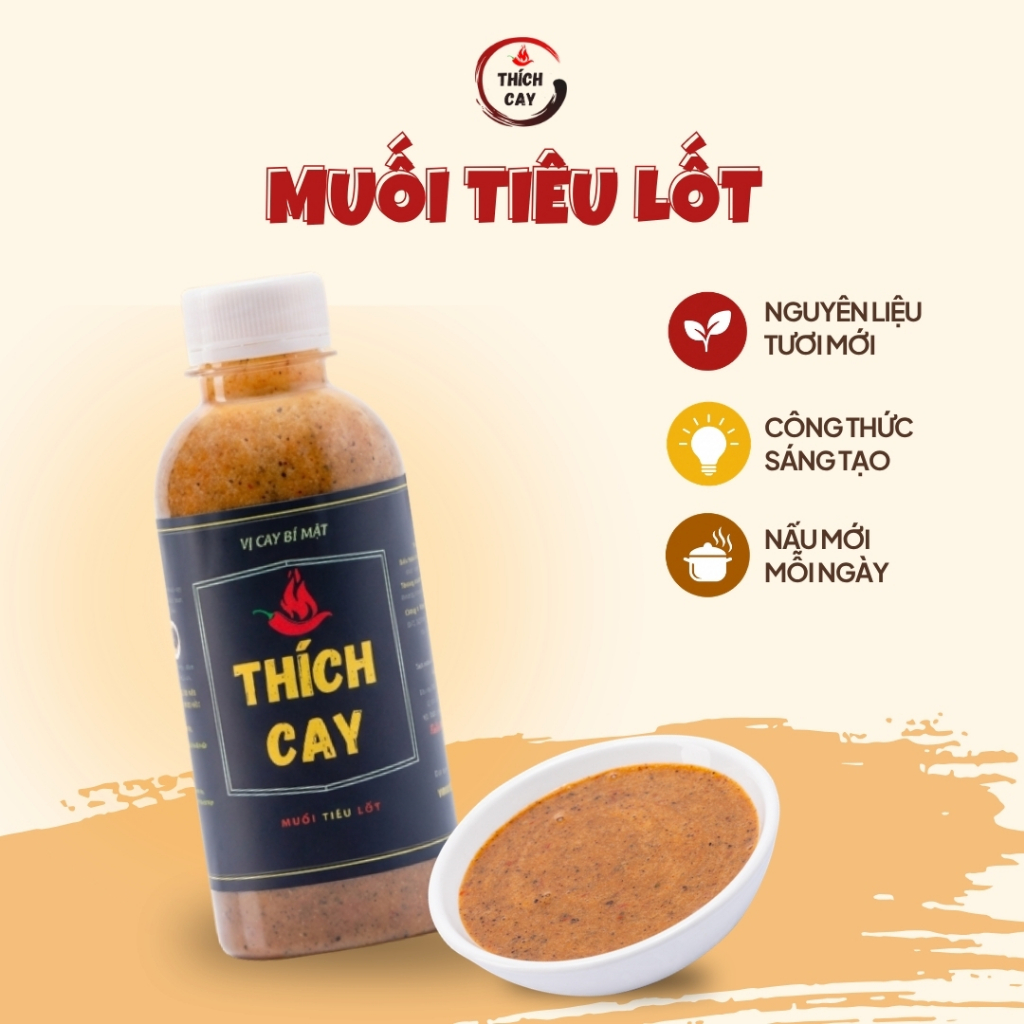 Nước chấm tiêu lốt Thích Cay 250ml chấm nem chấm chả cay thơm ngon muối tiêu gia truyền