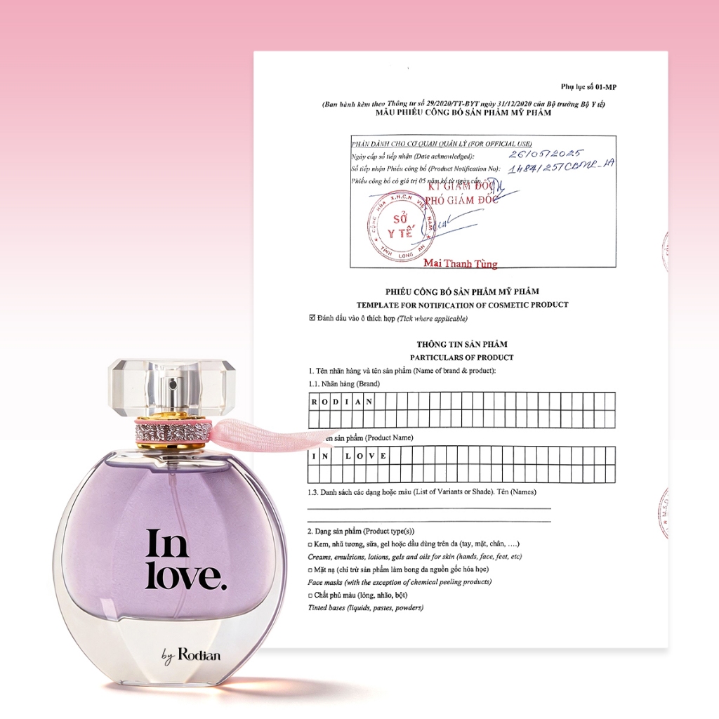 [Set Quà Tặng Rodian] Nước Hoa Nữ Rodian In Love Eau De Parfum 50ml Ngọt Ngào, Sang Trọng