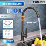 Bộ Vòi Rửa Chén Bát Inox Mạ Xám Cao Cấp Creva | CR-403 | Vòi Xoay 360 Độ, Kèm Dây Cấp Inox 304 — ảnh 1