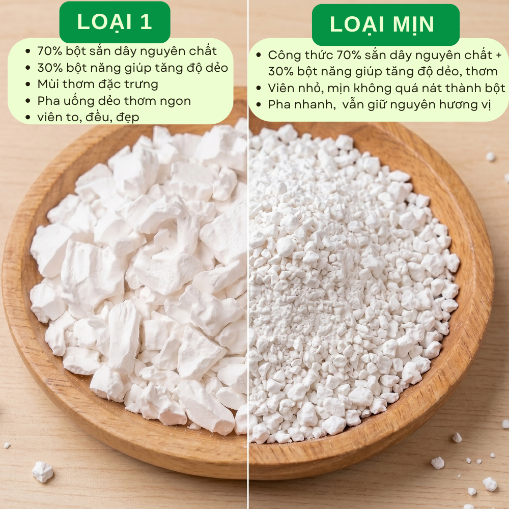 500g Bột Sắn Dây Loại 1 Đức Thiện (Khô, Sạch, Thơm) - Thanh Nhiệt, Giải Độc, Đẹp Da, Chống Lão Hóa
