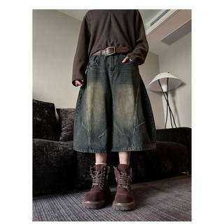 Quần Wide Leg Short Jeans Avocado Nam Nữ Ống Cong Rộng, Quần Jeans Short Lửng Phong Cách Cá Tính