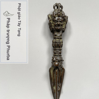 Chày Kim Cương Vajra Ba Mặt Phuba Tây Tạng Nepal - Pháp Khí Phật Giáo, Đồ Phong Thủy Bình An May Mắn