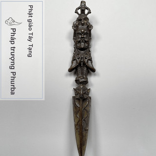 Chày Kim Cương Vajra Ba Mặt Phuba Tây Tạng Nepal - Pháp Khí Phật Giáo, Đồ Phong Thủy Bình An May Mắn