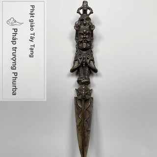 Chày Kim Cương Vajra Ba Mặt Phuba Tây Tạng Nepal - Pháp Khí Phật Giáo, Đồ Phong Thủy Bình An May Mắn