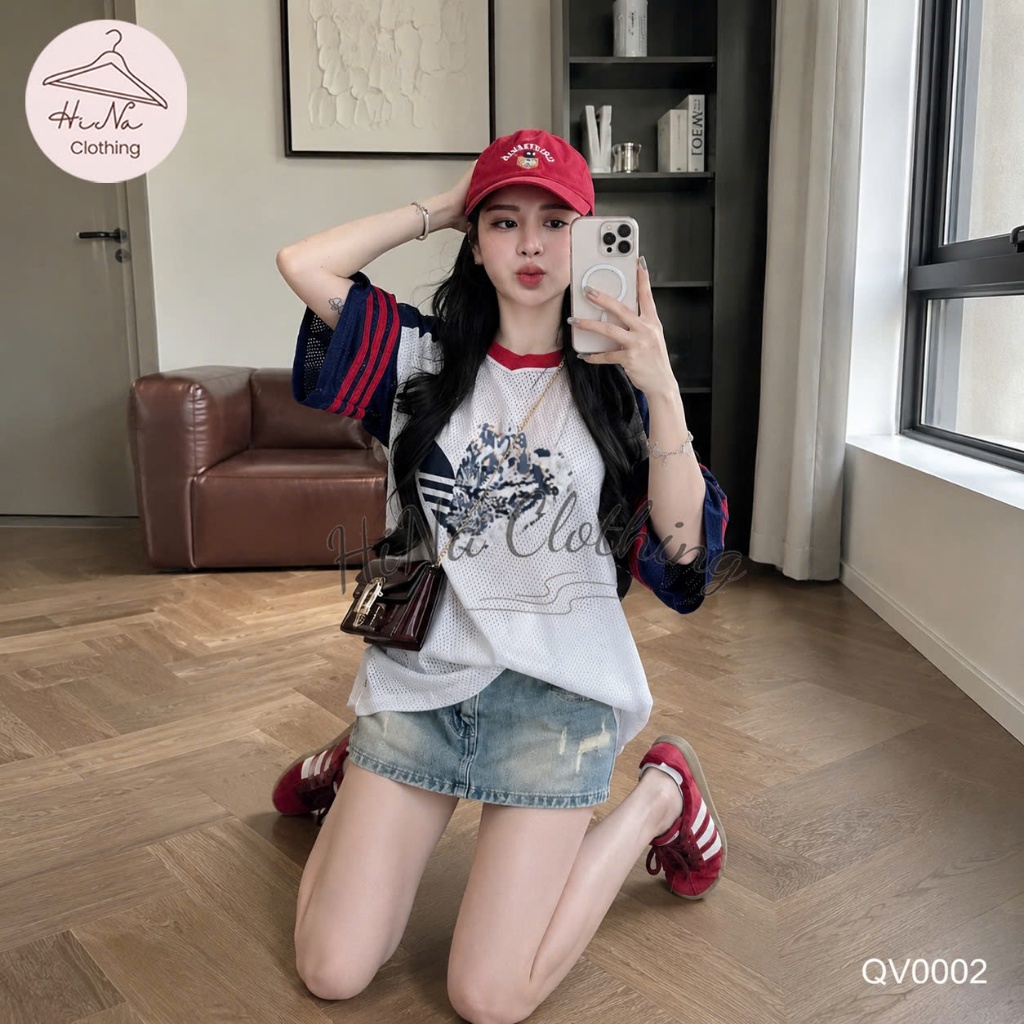 Quần váy ngắn jean denim bò chữ A basic rách cào HiNa QCCC QCL1 QV0002 #68099