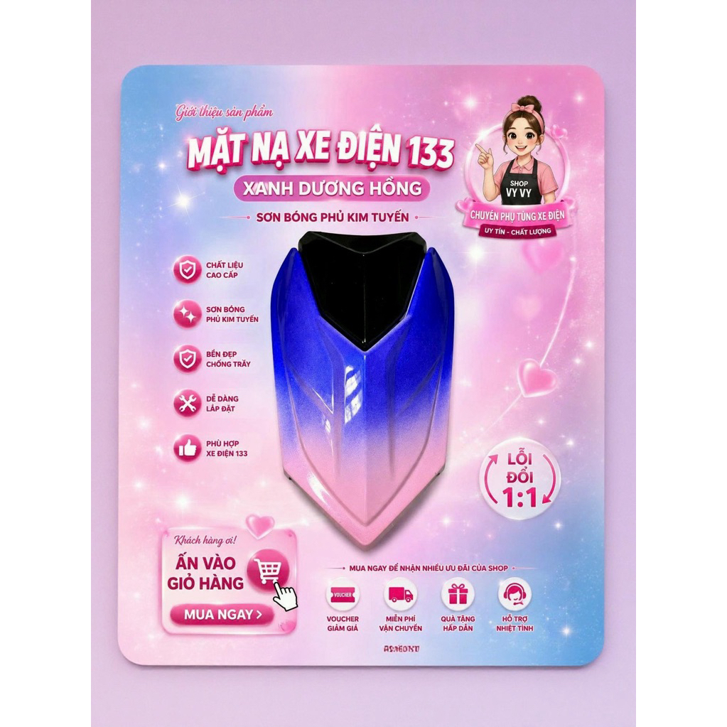 Mặt Nạ không tem xe 133 đủ màu