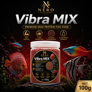 Cám Trùng Huyết NERO VIBRA MIX Cá Cảnh - Tạo Hình Sâu Đỏ, Siêu Kích Màu & Tăng Trưởng