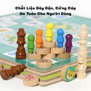 Bộ Đồ Chơi Bàn Cờ Tích Hợp Cờ Vua/Cờ Tướng/Cờ Thú/Cờ Cá Ngựa/Cờ Tỷ Phú... 14in1 Đồ Chơi Trí Tuệ, Rèn Luyện Tư Duy Cho Bé