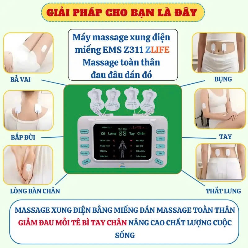 Miếng Dán Máy Massage Xung Điện YTK-309B, Miếng Dán Mát Xa Điện Xung Thay Thế EMS Cao Cấp