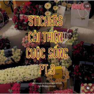 [Presage.vn] [Tròn 5cm] Combo 20 Stickers 5 Mẫu Nai, Cá Koi, Clover, Mẹ Annapurna, Mẹ Maria
