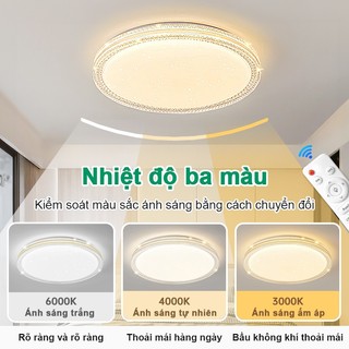 【COD】Đèn ốp trần 2 lớp 40cm/50cm 48W/72W 3 màu – Dùng cho phòng ngủ, phòng khách AC220V