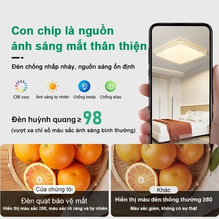 【COD】Đèn ốp trần 2 lớp 40cm/50cm 48W/72W 3 màu – Dùng cho phòng ngủ, phòng khách AC220V