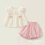 Set Bộ Áo Babydoll + Quần Bí Vải Thô Cho Bé Gái Size Từ 8-22kg