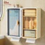 STON Tủ Nhà Tắm 3 Tầng Treo Tường Không Cần Khoan Đựng Mỹ Phẩm Đồ Vệ Sinh Kèm Hộp Giấy Không Cần Khoan Tường