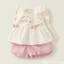Set Bộ Áo Babydoll + Quần Bí Vải Thô Cho Bé Gái Size Từ 8-22kg