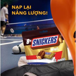 Combo 3 Túi kẹo Sôcôla nhân đậu phộng Snickers MINIs 80g (3 hộp x 8 thanh)