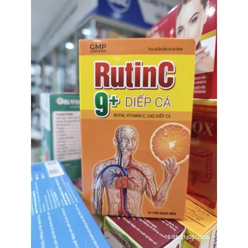 Viên uống Rutin C Diếp cá Hỗ trợ giảm triệu chứng của trĩ, nhuận tràng, giảm táo bón 30 viên
