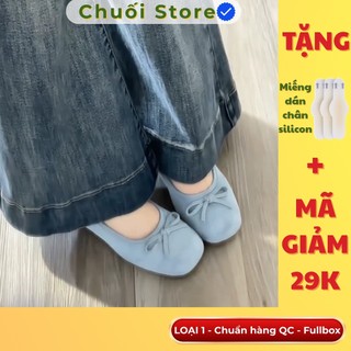 Giày bệt nữ da PU tổng hợp dệt vải đế cao su xinh xắn đễ thương đáng yêu dễ phối đồ