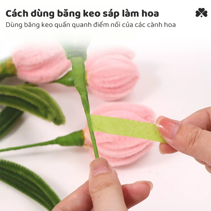 Băng Keo Sáp Xanh Quấn Cành Hoa – Cuộn Keo Dẻo Dính Tốt, Làm Hoa Handmade Kẽm Nhung, Hoa Giấy DIY