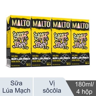 Sữa Malto Jelly Shake It Off hương vị socola Pi Hàng Thái thùng 48 hộp x 180ml