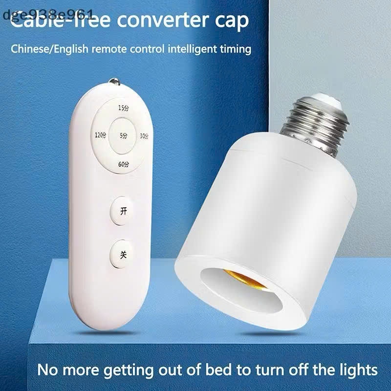 ( Tặng bóng 30W)Đui Đèn E27 Điều Khiển Từ Xa Qua Remote DK02 - Hẹn Giờ Tiện Dụng, Bật Tắt Linh Hoạt, Tiện Lợi