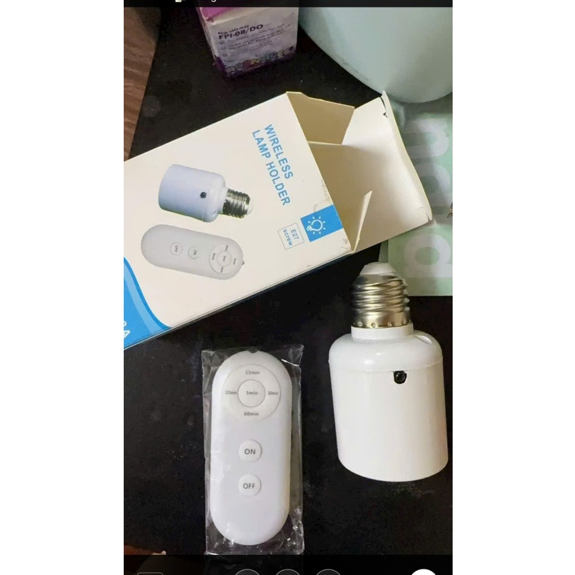 ( Tặng bóng 30W)Đui Đèn E27 Điều Khiển Từ Xa Qua Remote DK02 - Hẹn Giờ Tiện Dụng, Bật Tắt Linh Hoạt, Tiện Lợi