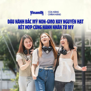 Sữa Hạt Đậu Nành Hạnh Nhân Vinamilk Ít Đường 180ml - Thùng 48 Hộp