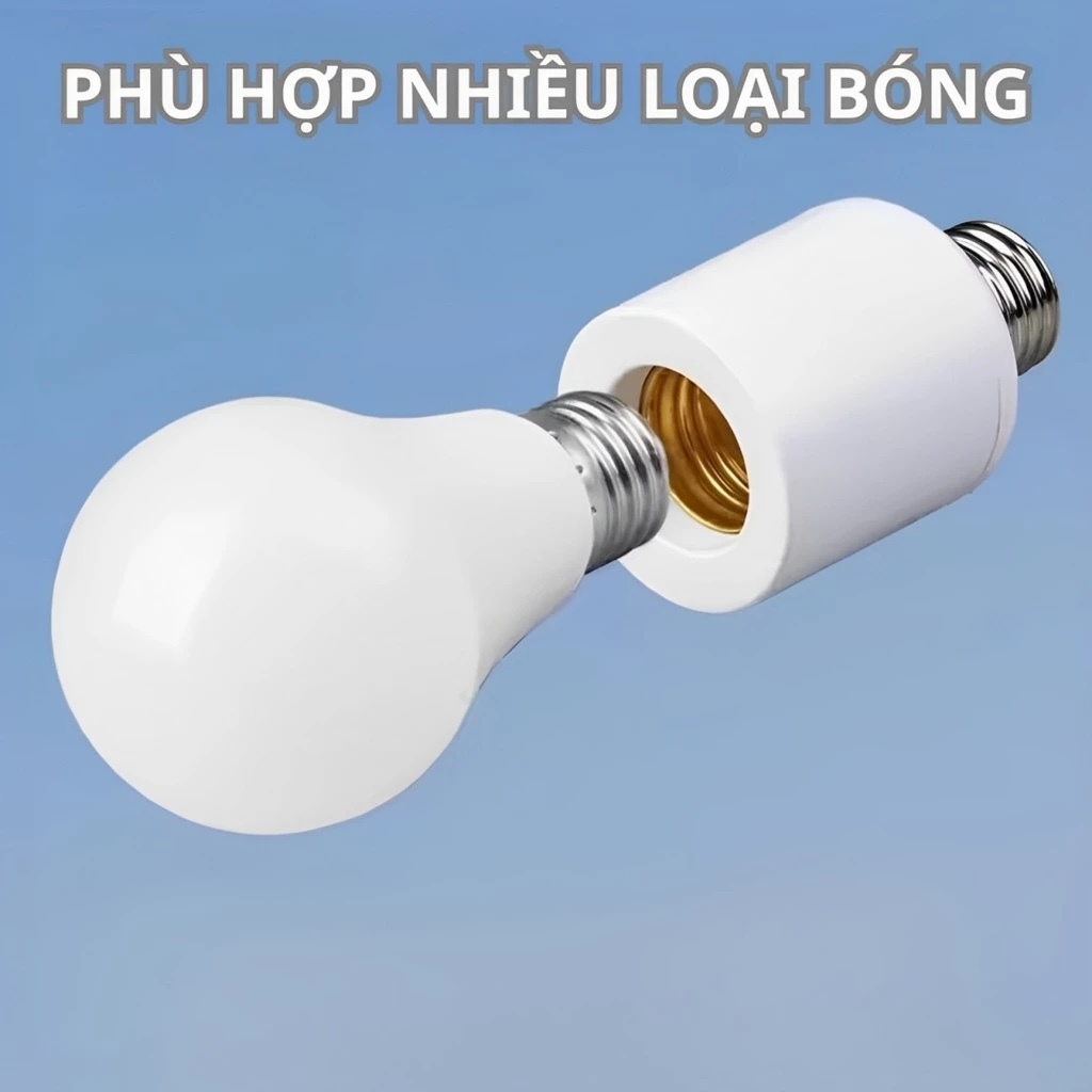 ( Tặng bóng 30W)Đui Đèn E27 Điều Khiển Từ Xa Qua Remote DK02 - Hẹn Giờ Tiện Dụng, Bật Tắt Linh Hoạt, Tiện Lợi