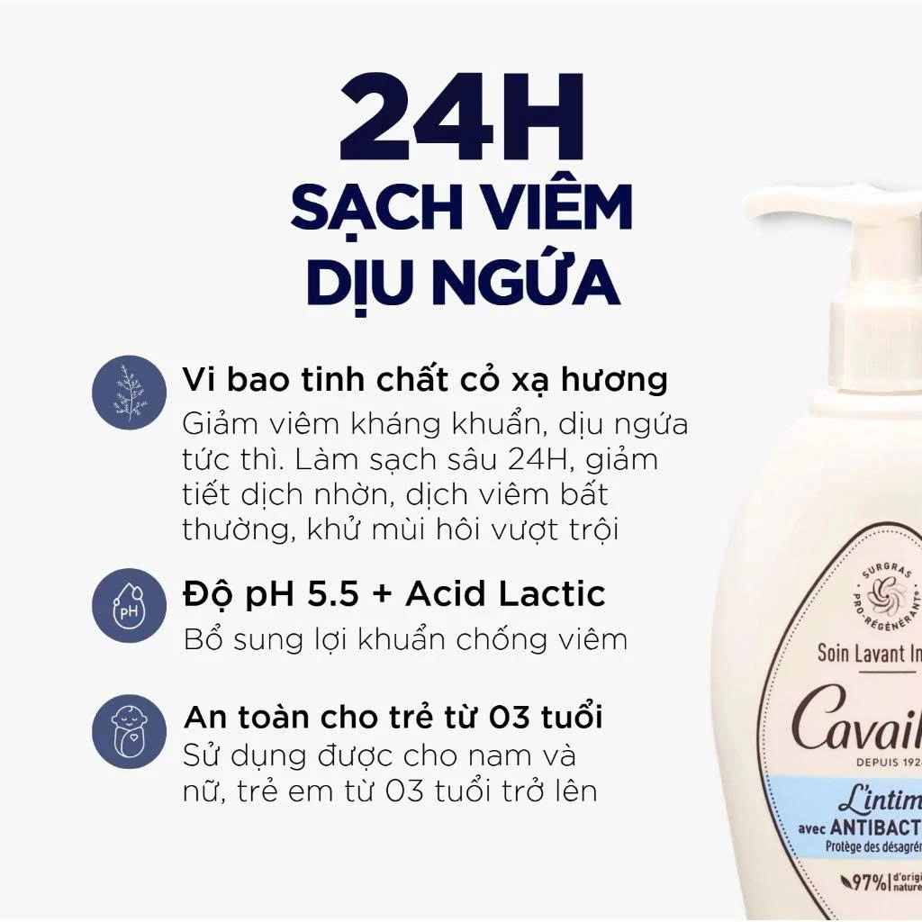 Dung Dịch Vệ Sinh Nữ Rogé Cavaillès Làm Dịu Giảm Ngứa Và Phục Hồi Niêm Mạc - Ever Queen