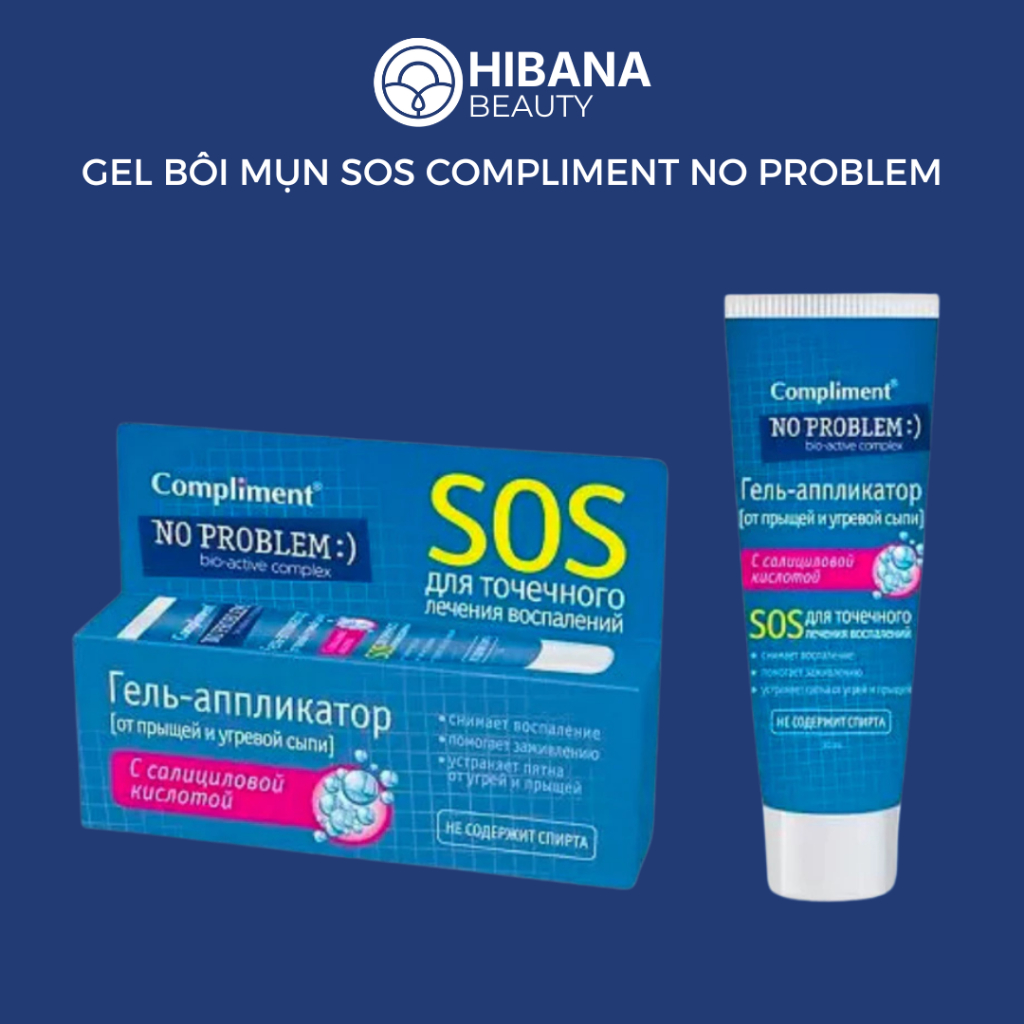 Gel Bôi Mụn SOS Compliment No Problem Giúp Giảm Mụn Và Làm Lành Da Mụn ...