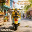 Mô hình psyduck Xe Gatling súng máy Sáng Tạo Mới Lạ,đồ trang trí xe hơi,trang trí xe máy, trang trí xe ô tô