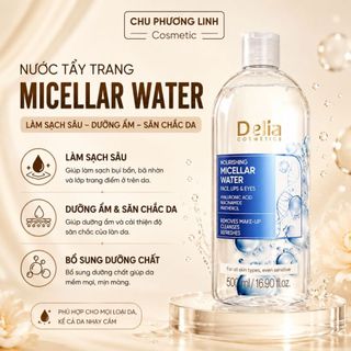 Nước tẩy trang làm sạch sâu, ngừa mụn, kiềm dầu DELIA MICELLAR WATER 500ml - Biomedico Store
