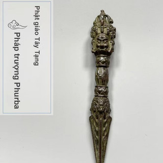 Pháp Khí Mật Tông Tây Tạng Chày Kim Cương 8 Sợi Vajra Chày Giáng Ma - Đồng Thau, Phong Thủy May Mắn, Đồ Trang Trí