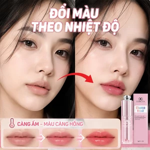Son dưỡng nhiệt đổi màu LYDIMOON 3g dưỡng ẩm không nhờn, đổi màu pH hồng tự nhiên, Hồng Tự Nhiên Như Son Dưỡng