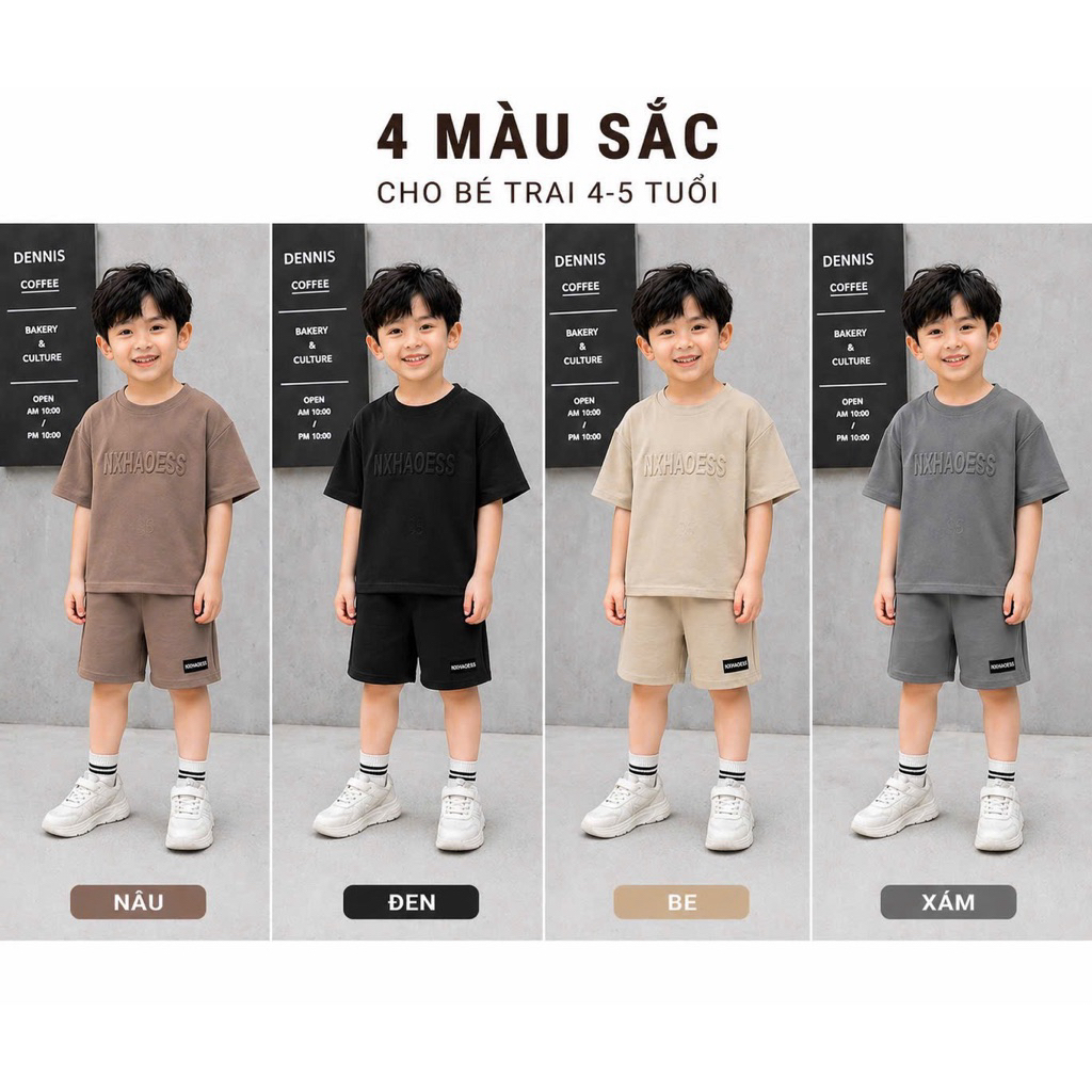SET BỘ THỂ THAO BÉ TRAI BASIC CAO CẤP – THUN COTTON MỀM MÁT
